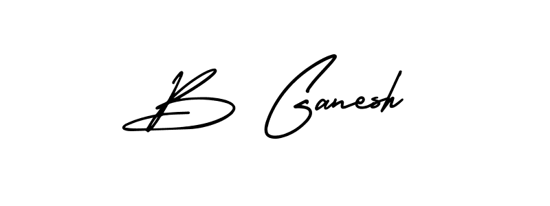 Use a signature maker to create a handwritten signature online. With this signature software, you can design (AmerikaSignatureDemo-Regular) your own signature for name B Ganesh. B Ganesh signature style 3 images and pictures png
