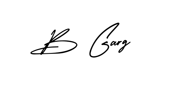 How to make B Garg name signature. Use AmerikaSignatureDemo-Regular style for creating short signs online. This is the latest handwritten sign. B Garg signature style 3 images and pictures png