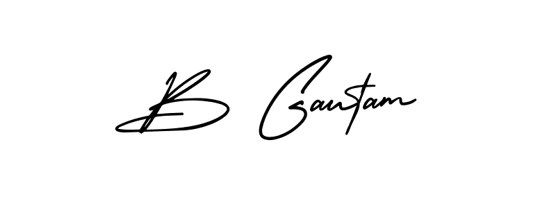 Best and Professional Signature Style for B Gautam. AmerikaSignatureDemo-Regular Best Signature Style Collection. B Gautam signature style 3 images and pictures png