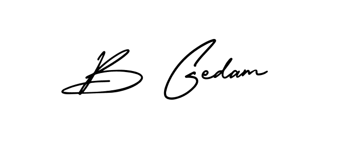 AmerikaSignatureDemo-Regular is a professional signature style that is perfect for those who want to add a touch of class to their signature. It is also a great choice for those who want to make their signature more unique. Get B Gedam name to fancy signature for free. B Gedam signature style 3 images and pictures png