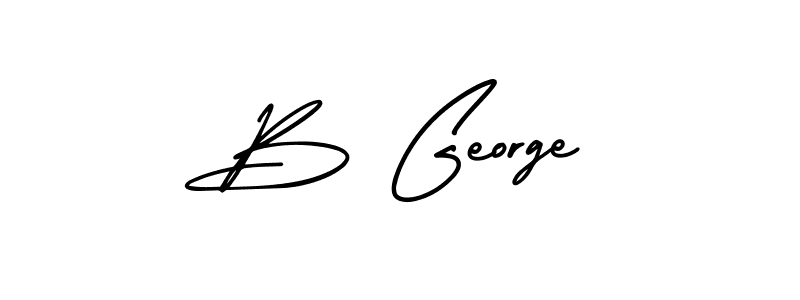 Create a beautiful signature design for name B George. With this signature (AmerikaSignatureDemo-Regular) fonts, you can make a handwritten signature for free. B George signature style 3 images and pictures png