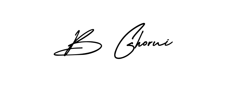 This is the best signature style for the B Ghorui name. Also you like these signature font (AmerikaSignatureDemo-Regular). Mix name signature. B Ghorui signature style 3 images and pictures png