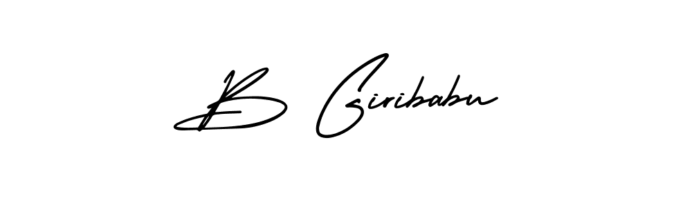 Also we have B Giribabu name is the best signature style. Create professional handwritten signature collection using AmerikaSignatureDemo-Regular autograph style. B Giribabu signature style 3 images and pictures png