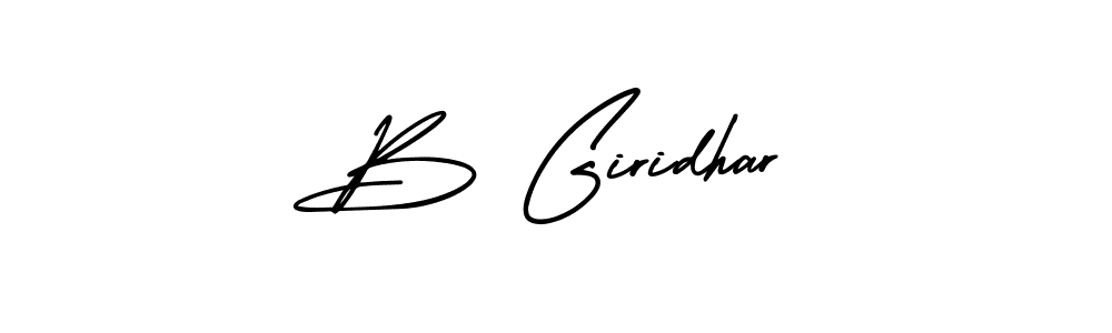 It looks lik you need a new signature style for name B Giridhar. Design unique handwritten (AmerikaSignatureDemo-Regular) signature with our free signature maker in just a few clicks. B Giridhar signature style 3 images and pictures png