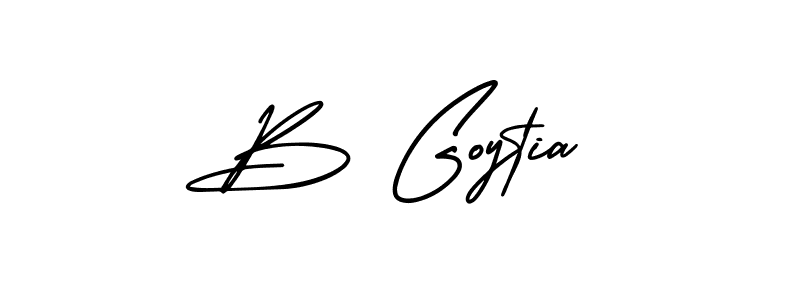 B Goytia stylish signature style. Best Handwritten Sign (AmerikaSignatureDemo-Regular) for my name. Handwritten Signature Collection Ideas for my name B Goytia. B Goytia signature style 3 images and pictures png