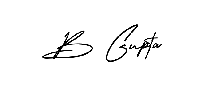 How to make B Gupta name signature. Use AmerikaSignatureDemo-Regular style for creating short signs online. This is the latest handwritten sign. B Gupta signature style 3 images and pictures png