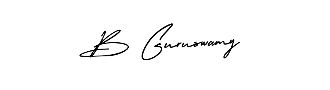 It looks lik you need a new signature style for name B Guruswamy. Design unique handwritten (AmerikaSignatureDemo-Regular) signature with our free signature maker in just a few clicks. B Guruswamy signature style 3 images and pictures png