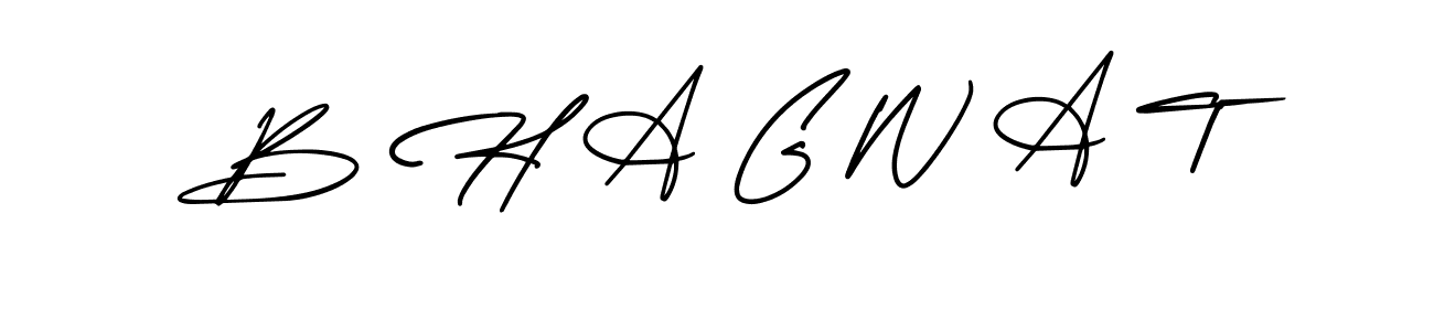 It looks lik you need a new signature style for name B H A G W A T. Design unique handwritten (AmerikaSignatureDemo-Regular) signature with our free signature maker in just a few clicks. B H A G W A T signature style 3 images and pictures png