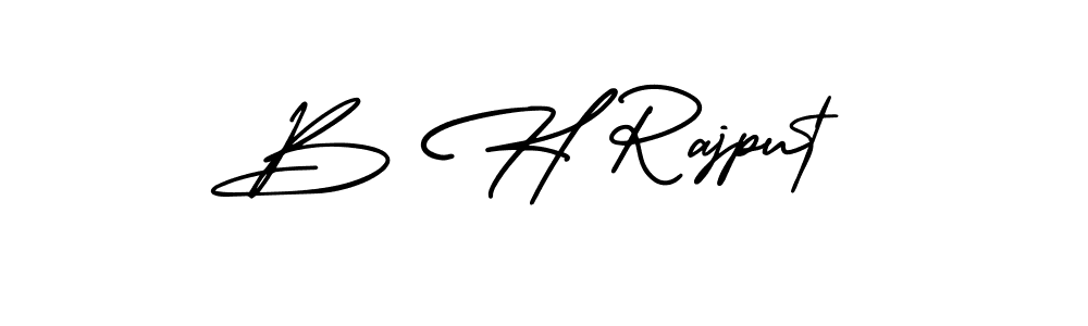 Use a signature maker to create a handwritten signature online. With this signature software, you can design (AmerikaSignatureDemo-Regular) your own signature for name B H Rajput. B H Rajput signature style 3 images and pictures png