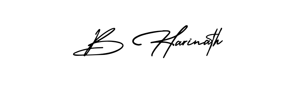 Use a signature maker to create a handwritten signature online. With this signature software, you can design (AmerikaSignatureDemo-Regular) your own signature for name B Harinath. B Harinath signature style 3 images and pictures png