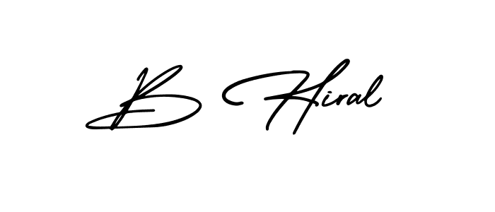 Best and Professional Signature Style for B Hiral. AmerikaSignatureDemo-Regular Best Signature Style Collection. B Hiral signature style 3 images and pictures png