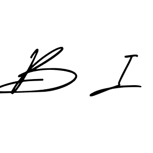 You should practise on your own different ways (AmerikaSignatureDemo-Regular) to write your name (B I) in signature. don't let someone else do it for you. B I signature style 3 images and pictures png