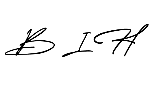 Use a signature maker to create a handwritten signature online. With this signature software, you can design (AmerikaSignatureDemo-Regular) your own signature for name B I H. B I H signature style 3 images and pictures png