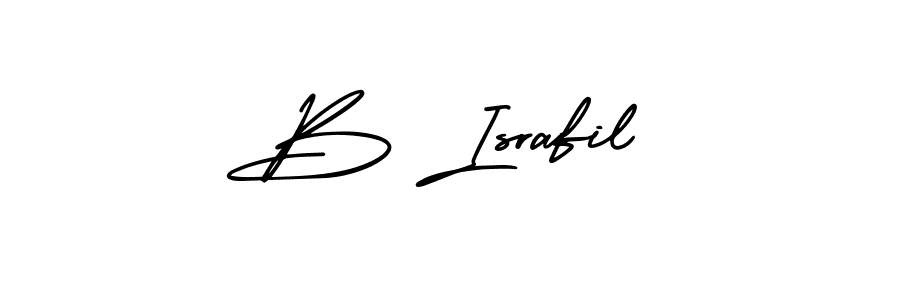 Also we have B Israfil name is the best signature style. Create professional handwritten signature collection using AmerikaSignatureDemo-Regular autograph style. B Israfil signature style 3 images and pictures png