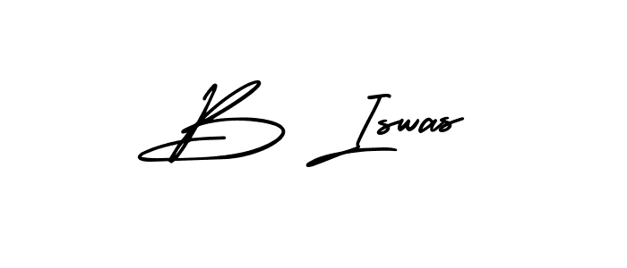 Design your own signature with our free online signature maker. With this signature software, you can create a handwritten (AmerikaSignatureDemo-Regular) signature for name B Iswas. B Iswas signature style 3 images and pictures png