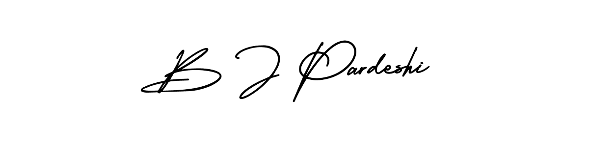 How to make B J Pardeshi signature? AmerikaSignatureDemo-Regular is a professional autograph style. Create handwritten signature for B J Pardeshi name. B J Pardeshi signature style 3 images and pictures png