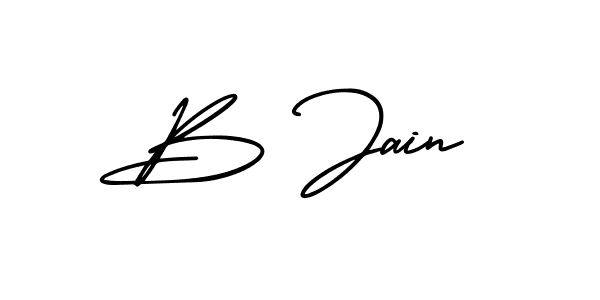 Create a beautiful signature design for name B Jain. With this signature (AmerikaSignatureDemo-Regular) fonts, you can make a handwritten signature for free. B Jain signature style 3 images and pictures png