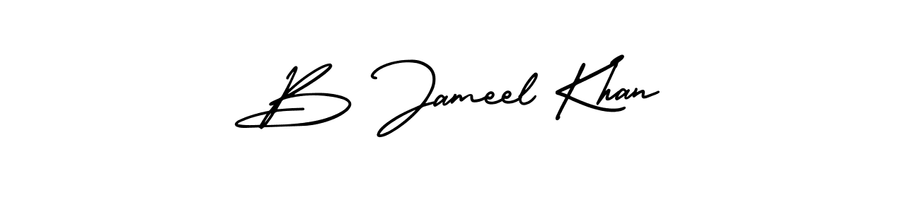 How to make B Jameel Khan name signature. Use AmerikaSignatureDemo-Regular style for creating short signs online. This is the latest handwritten sign. B Jameel Khan signature style 3 images and pictures png