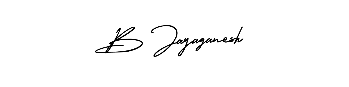 You should practise on your own different ways (AmerikaSignatureDemo-Regular) to write your name (B Jayaganesh) in signature. don't let someone else do it for you. B Jayaganesh signature style 3 images and pictures png