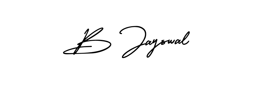 Use a signature maker to create a handwritten signature online. With this signature software, you can design (AmerikaSignatureDemo-Regular) your own signature for name B Jayswal. B Jayswal signature style 3 images and pictures png