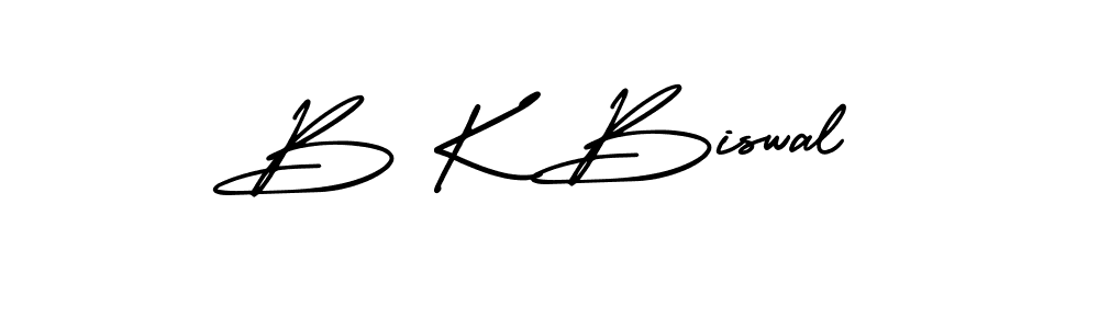 Design your own signature with our free online signature maker. With this signature software, you can create a handwritten (AmerikaSignatureDemo-Regular) signature for name B K Biswal. B K Biswal signature style 3 images and pictures png