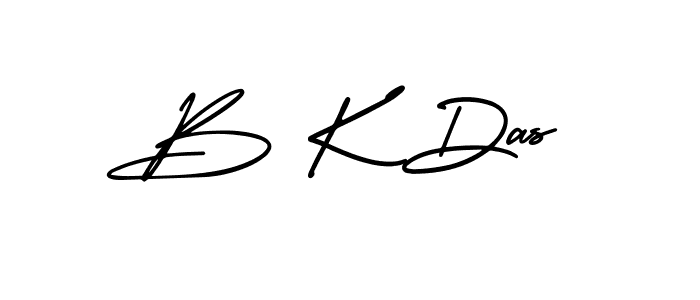 Make a beautiful signature design for name B K Das. With this signature (AmerikaSignatureDemo-Regular) style, you can create a handwritten signature for free. B K Das signature style 3 images and pictures png