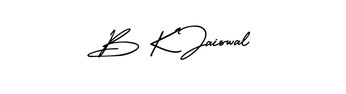 B K Jaiswal stylish signature style. Best Handwritten Sign (AmerikaSignatureDemo-Regular) for my name. Handwritten Signature Collection Ideas for my name B K Jaiswal. B K Jaiswal signature style 3 images and pictures png