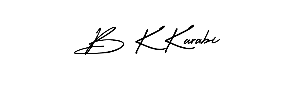 How to make B K Karabi signature? AmerikaSignatureDemo-Regular is a professional autograph style. Create handwritten signature for B K Karabi name. B K Karabi signature style 3 images and pictures png