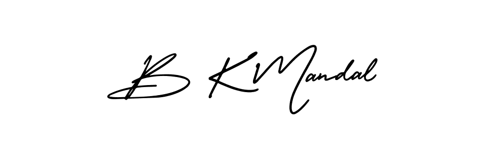 AmerikaSignatureDemo-Regular is a professional signature style that is perfect for those who want to add a touch of class to their signature. It is also a great choice for those who want to make their signature more unique. Get B K Mandal name to fancy signature for free. B K Mandal signature style 3 images and pictures png