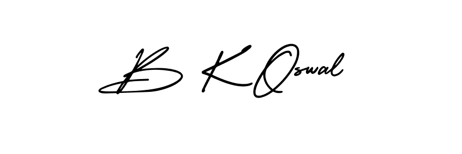 Create a beautiful signature design for name B K Oswal. With this signature (AmerikaSignatureDemo-Regular) fonts, you can make a handwritten signature for free. B K Oswal signature style 3 images and pictures png