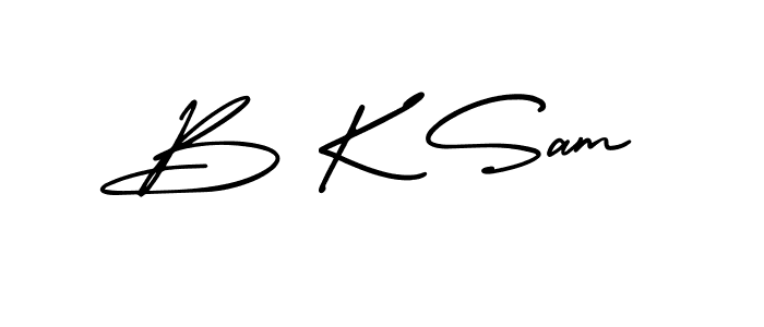 This is the best signature style for the B K Sam name. Also you like these signature font (AmerikaSignatureDemo-Regular). Mix name signature. B K Sam signature style 3 images and pictures png