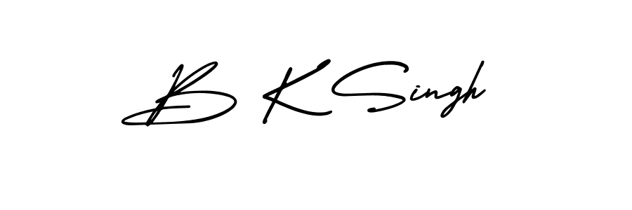 Create a beautiful signature design for name B K Singh. With this signature (AmerikaSignatureDemo-Regular) fonts, you can make a handwritten signature for free. B K Singh signature style 3 images and pictures png