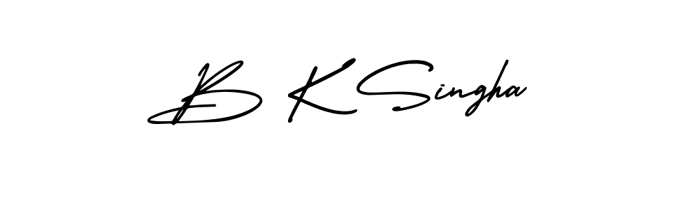 B K Singha stylish signature style. Best Handwritten Sign (AmerikaSignatureDemo-Regular) for my name. Handwritten Signature Collection Ideas for my name B K Singha. B K Singha signature style 3 images and pictures png