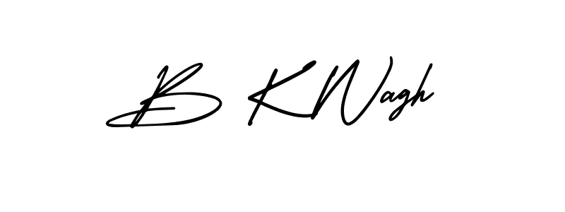 How to make B K Wagh signature? AmerikaSignatureDemo-Regular is a professional autograph style. Create handwritten signature for B K Wagh name. B K Wagh signature style 3 images and pictures png