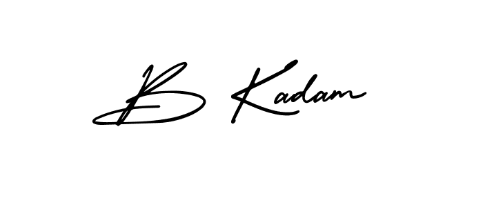 Similarly AmerikaSignatureDemo-Regular is the best handwritten signature design. Signature creator online .You can use it as an online autograph creator for name B Kadam. B Kadam signature style 3 images and pictures png