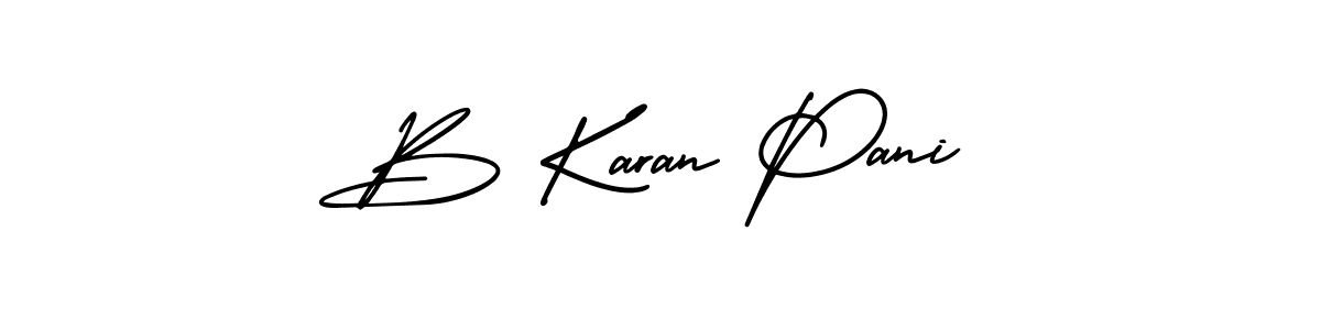 B Karan Pani stylish signature style. Best Handwritten Sign (AmerikaSignatureDemo-Regular) for my name. Handwritten Signature Collection Ideas for my name B Karan Pani. B Karan Pani signature style 3 images and pictures png