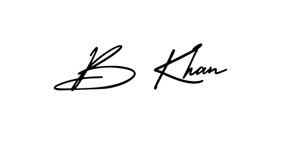This is the best signature style for the B Khan name. Also you like these signature font (AmerikaSignatureDemo-Regular). Mix name signature. B Khan signature style 3 images and pictures png