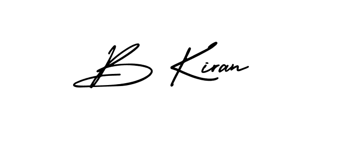 How to Draw B Kiran signature style? AmerikaSignatureDemo-Regular is a latest design signature styles for name B Kiran. B Kiran signature style 3 images and pictures png