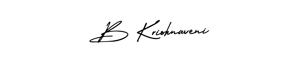 if you are searching for the best signature style for your name B Krishnaveni. so please give up your signature search. here we have designed multiple signature styles  using AmerikaSignatureDemo-Regular. B Krishnaveni signature style 3 images and pictures png