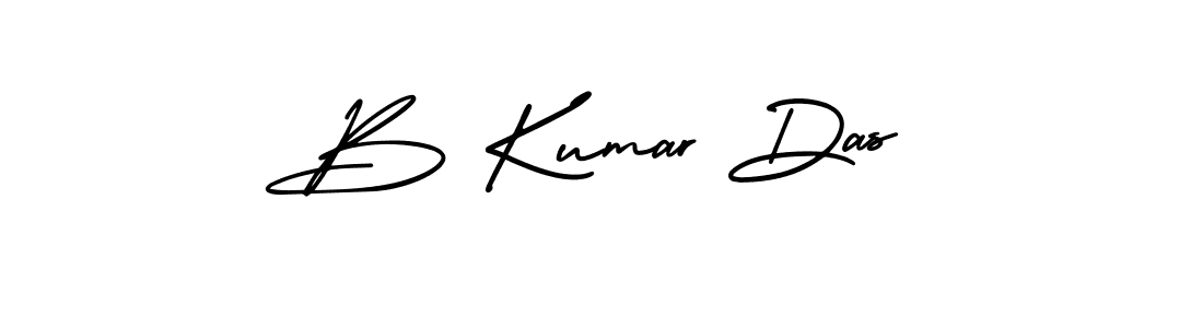 Use a signature maker to create a handwritten signature online. With this signature software, you can design (AmerikaSignatureDemo-Regular) your own signature for name B Kumar Das. B Kumar Das signature style 3 images and pictures png