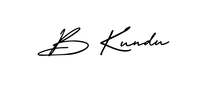 The best way (AmerikaSignatureDemo-Regular) to make a short signature is to pick only two or three words in your name. The name B Kundu include a total of six letters. For converting this name. B Kundu signature style 3 images and pictures png