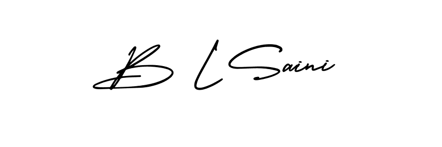How to make B L Saini name signature. Use AmerikaSignatureDemo-Regular style for creating short signs online. This is the latest handwritten sign. B L Saini signature style 3 images and pictures png