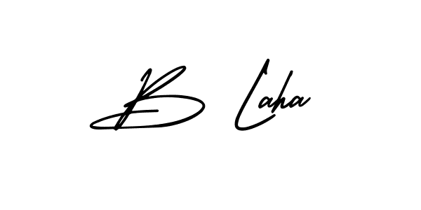 This is the best signature style for the B Laha name. Also you like these signature font (AmerikaSignatureDemo-Regular). Mix name signature. B Laha signature style 3 images and pictures png