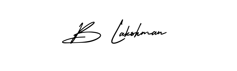 It looks lik you need a new signature style for name B Lakshman. Design unique handwritten (AmerikaSignatureDemo-Regular) signature with our free signature maker in just a few clicks. B Lakshman signature style 3 images and pictures png