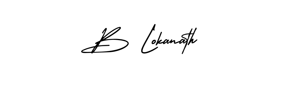 AmerikaSignatureDemo-Regular is a professional signature style that is perfect for those who want to add a touch of class to their signature. It is also a great choice for those who want to make their signature more unique. Get B Lokanath name to fancy signature for free. B Lokanath signature style 3 images and pictures png