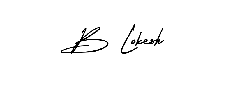 Similarly AmerikaSignatureDemo-Regular is the best handwritten signature design. Signature creator online .You can use it as an online autograph creator for name B Lokesh. B Lokesh signature style 3 images and pictures png