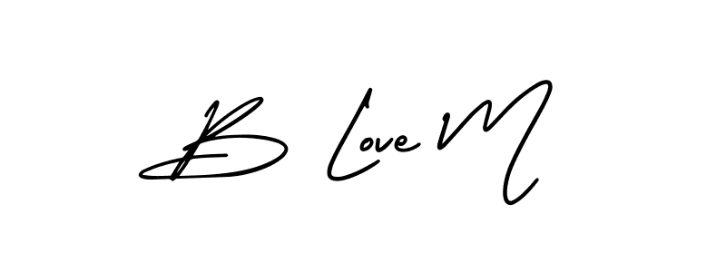 Also You can easily find your signature by using the search form. We will create B Love M name handwritten signature images for you free of cost using AmerikaSignatureDemo-Regular sign style. B Love M signature style 3 images and pictures png