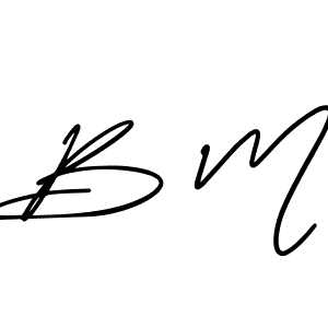 Make a beautiful signature design for name B M. With this signature (AmerikaSignatureDemo-Regular) style, you can create a handwritten signature for free. B M signature style 3 images and pictures png