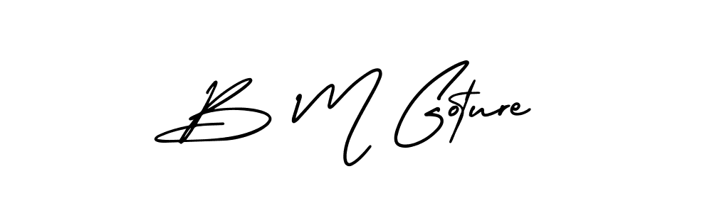 Also You can easily find your signature by using the search form. We will create B M Goture name handwritten signature images for you free of cost using AmerikaSignatureDemo-Regular sign style. B M Goture signature style 3 images and pictures png