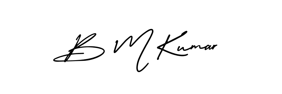 Make a beautiful signature design for name B M Kumar. Use this online signature maker to create a handwritten signature for free. B M Kumar signature style 3 images and pictures png